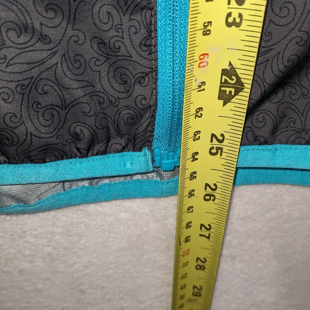 REI Women's Black Paisley Printed Lightweight Biking Jacket with Blue Accents XS - Picture 14 of 14